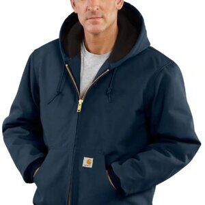 Carhartt Navy Blue Jacket XL #J140 - quilted lining,  Loose Fit - Firm Duck